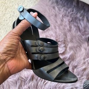 Dark grey Balenciaga 4 inch sandals. You will love them!!